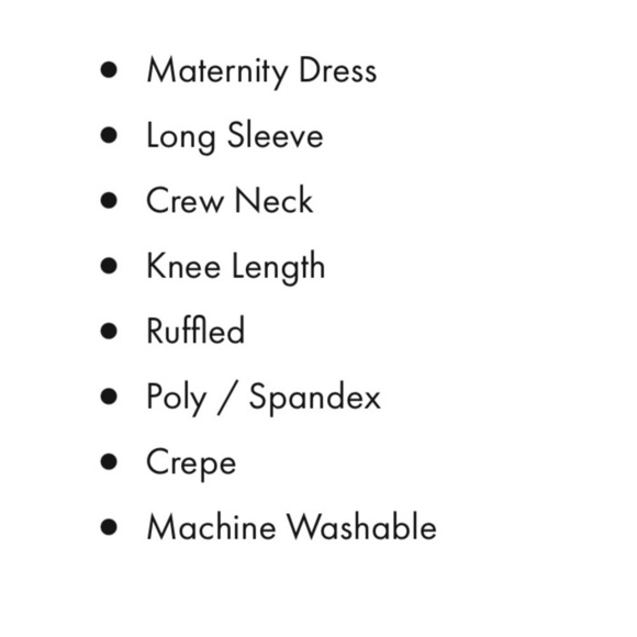 Motherhood Maternity Ruffled line detail long sleeve midi dress size large - Picture 12 of 12